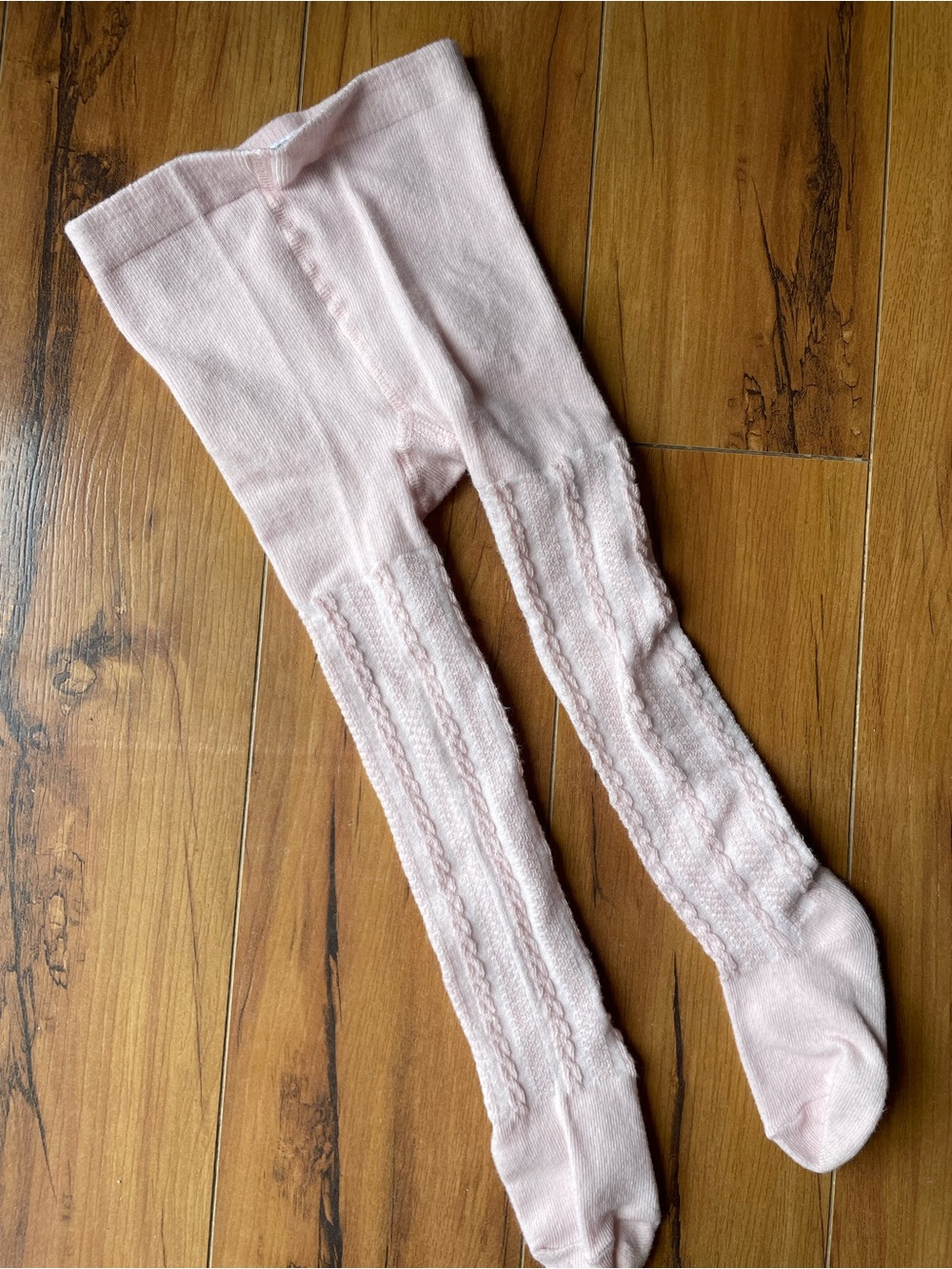 Carter's Light Pink Cable-Knit Tights